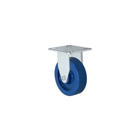 Casterhq 3" Solid Polyurethane Wheel, Rigid Caster, Plate Size: 3-1/8"x4-1/ 24CR314SPU83L-02